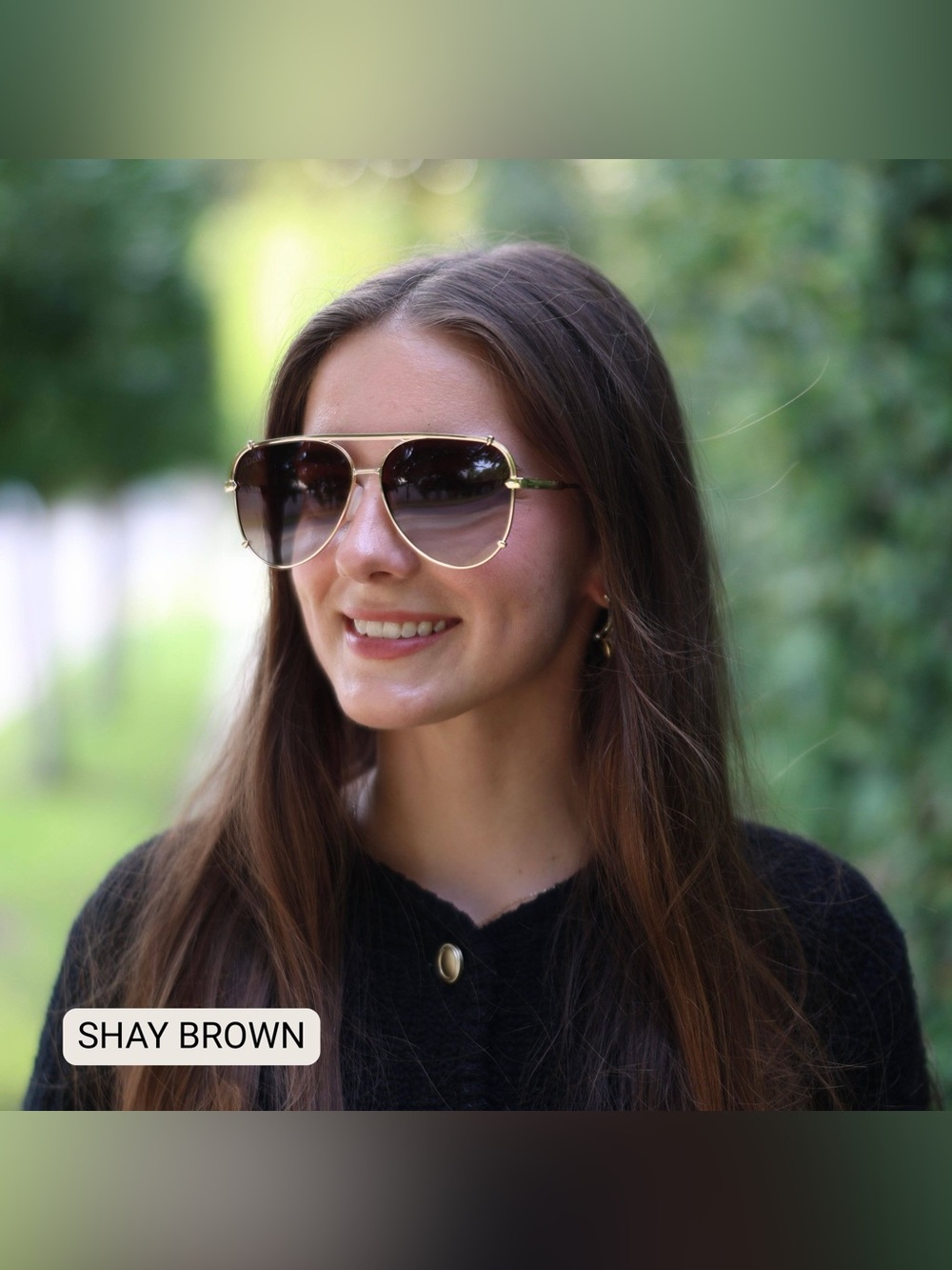 SHAY Brown Women's Polarized Large Friendly Sunglasses By DAX Eyewear